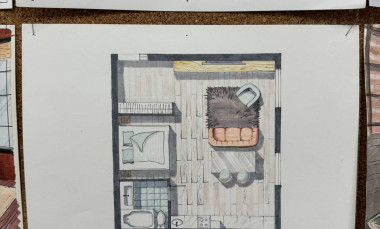  Интерьерные скетчи с плана